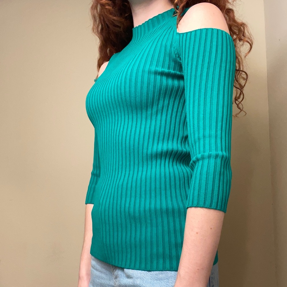 Maje top (barely worn) Aqua color